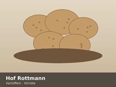 Zeichnung von Kartoffeln mit dem Schriftzug Hof Rottmann